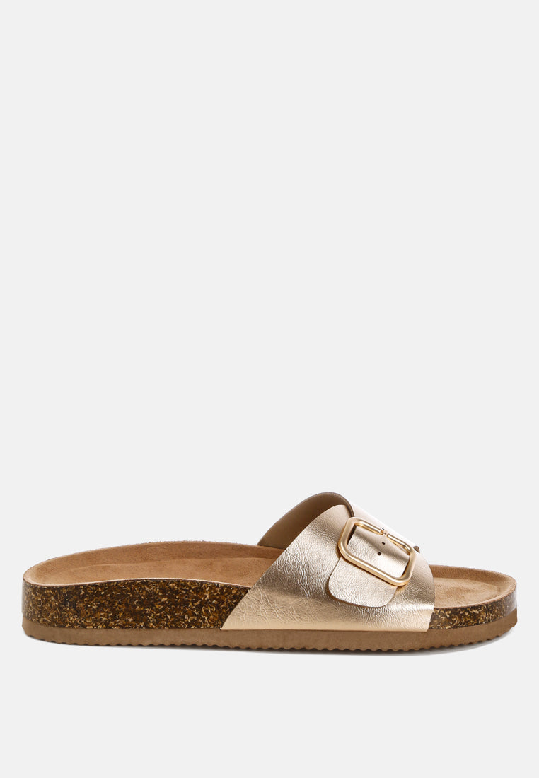 Uvaria Metallic Slip-On Sandals-0