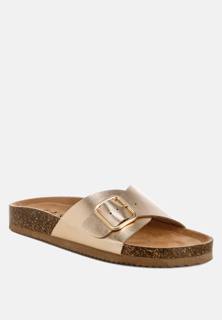 Uvaria Metallic Slip-On Sandals-2