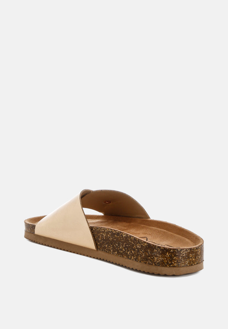 Uvaria Metallic Slip-On Sandals-3