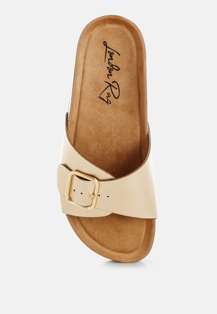 Uvaria Metallic Slip-On Sandals-4