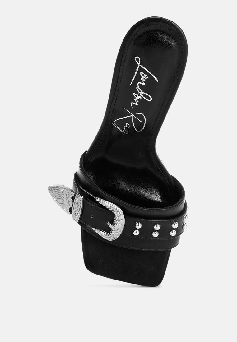 Marais Pin Buckle Strap Stiletto Heels-3