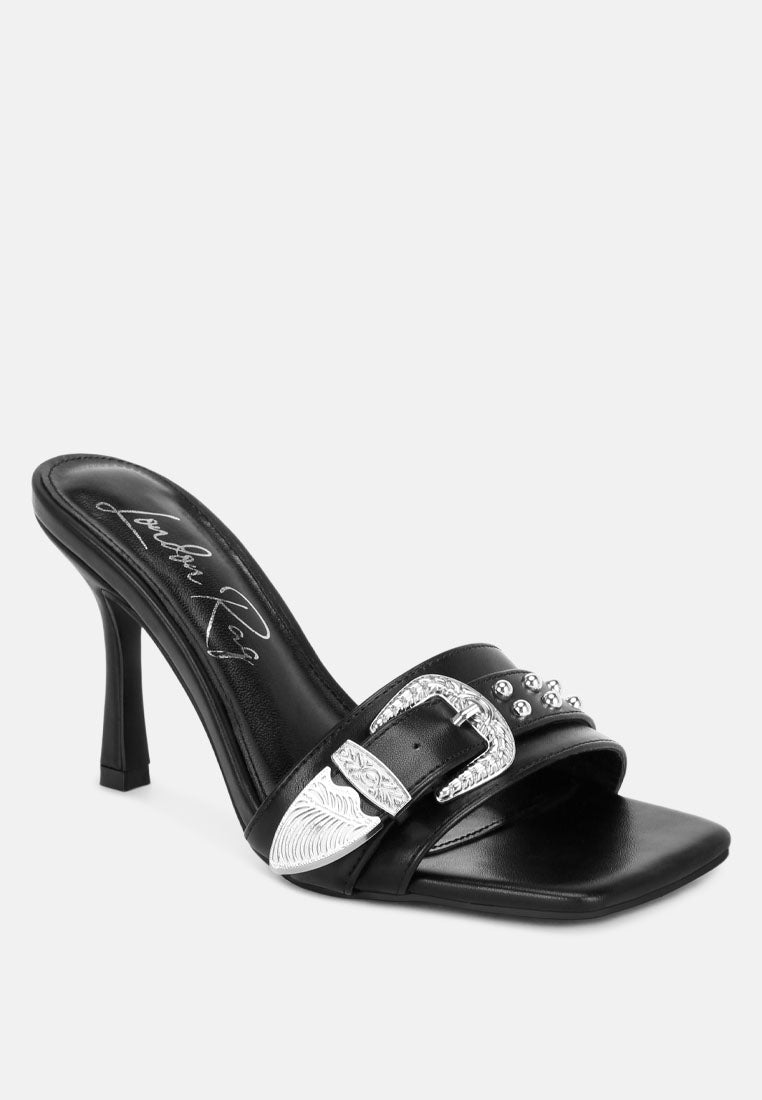 Marais Pin Buckle Strap Stiletto Heels-1