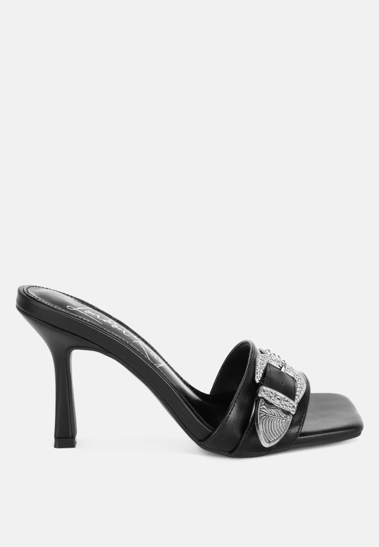 Marais Pin Buckle Strap Stiletto Heels-0