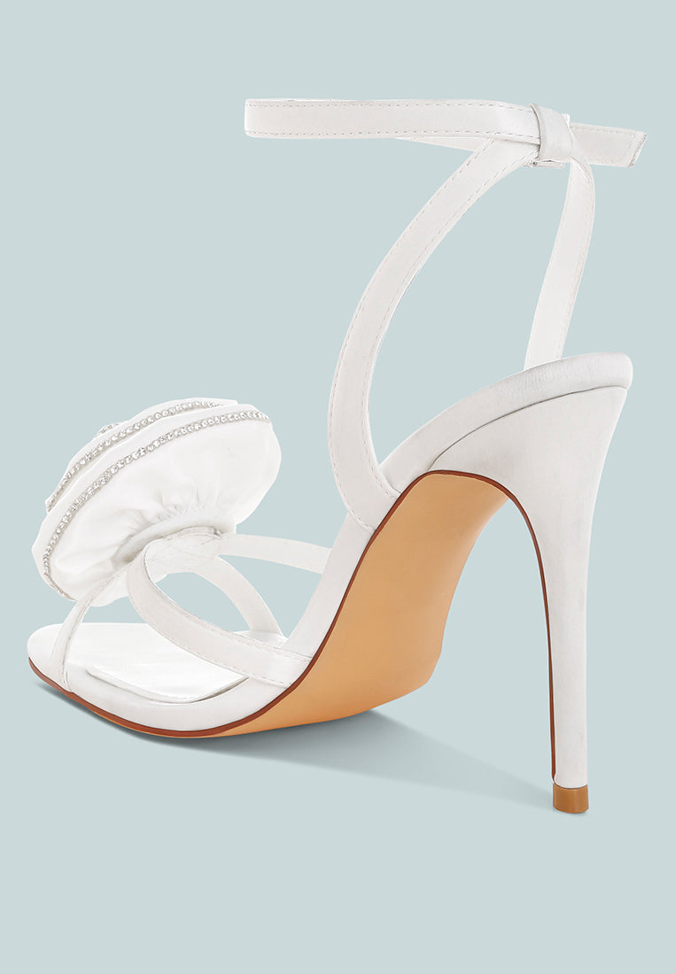 Candela Floral Rhinestone Accent Heel Sandals-3
