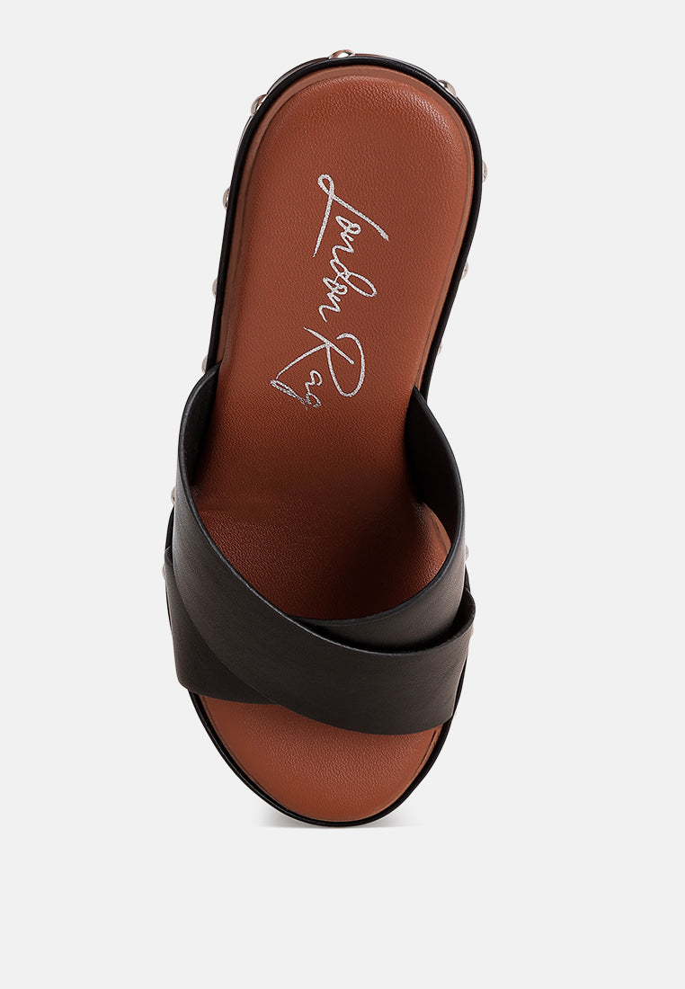 Ciriya Criss Cross Straps Wedge Heels-3