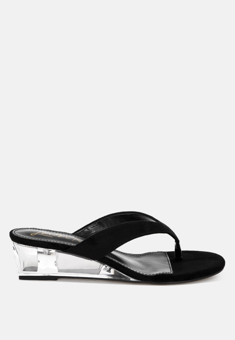 Zabila Transparent Wedge Heel Sandals-5