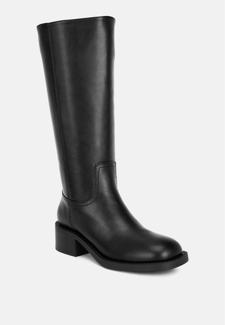 Pinasa Classic Square Toe Calf Boots-1