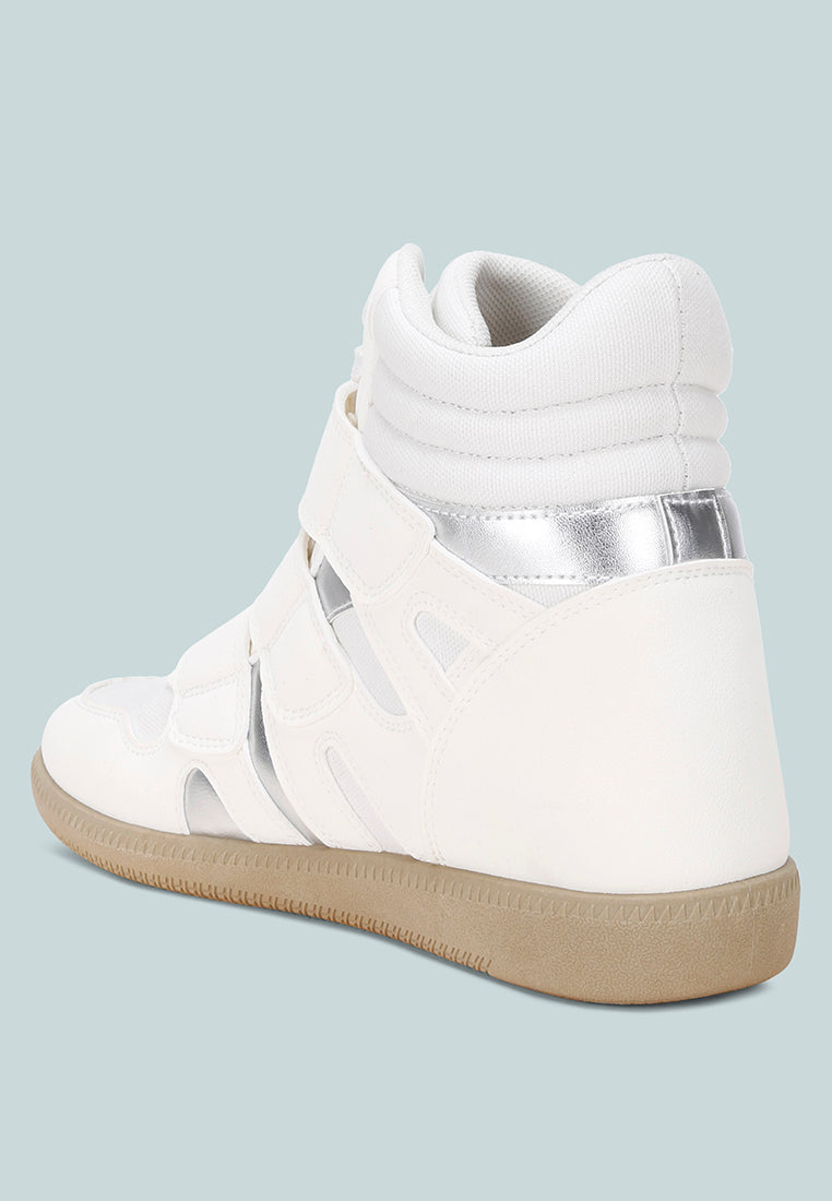 Cozy Wedge Triple Strap High-Top Sneakers-2
