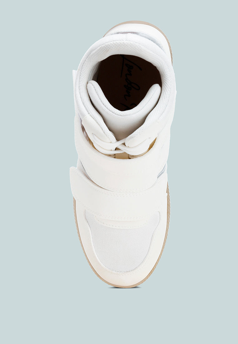 Cozy Wedge Triple Strap High-Top Sneakers-3