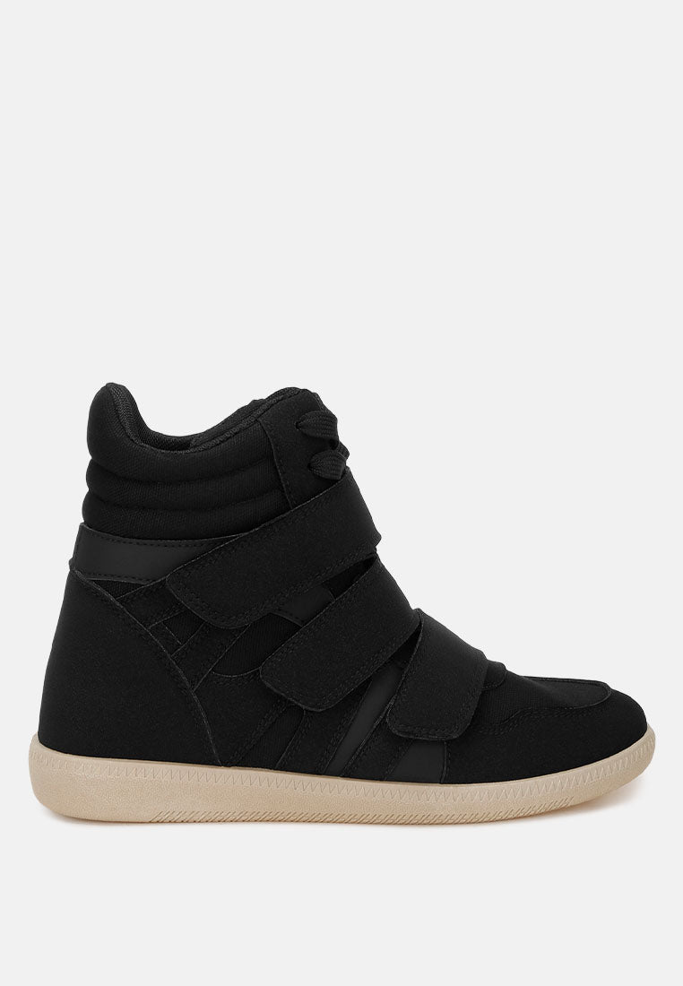 Cozy Wedge Triple Strap High-Top Sneakers-6