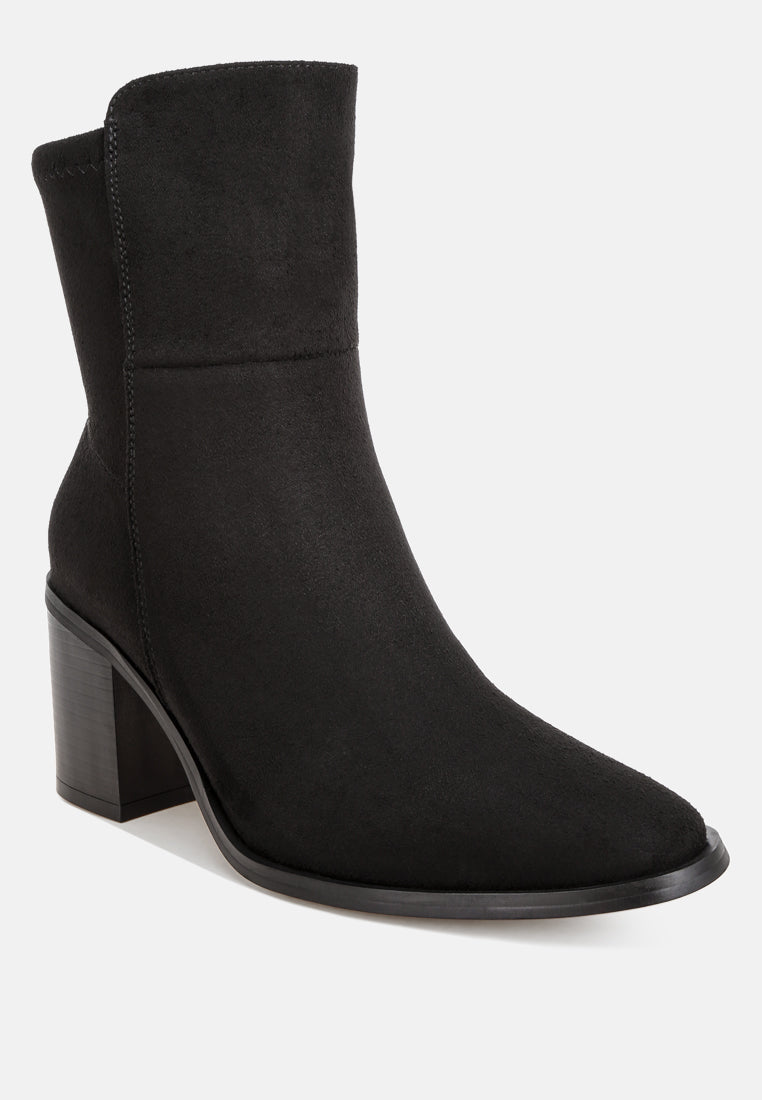 Lucania Chunky Block Heel Ankle Boots-1