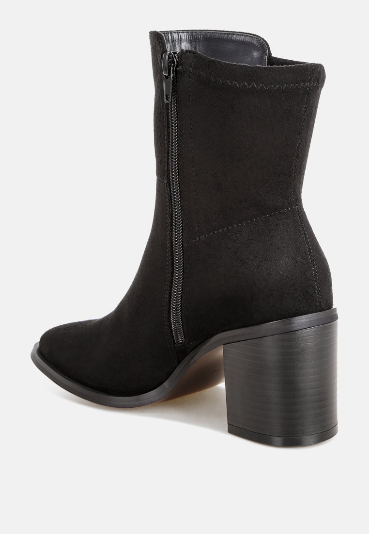 Lucania Chunky Block Heel Ankle Boots-2