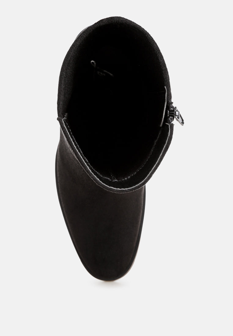 Lucania Chunky Block Heel Ankle Boots-3