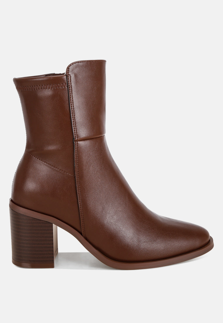 Lucania Chunky Block Heel Ankle Boots-5