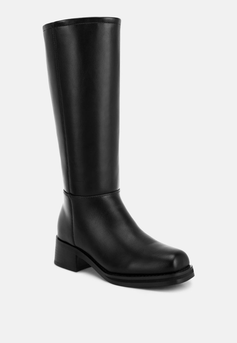 Golda Knee High Block Heel Boots-1
