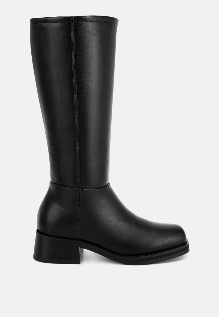 Golda Knee High Block Heel Boots-0