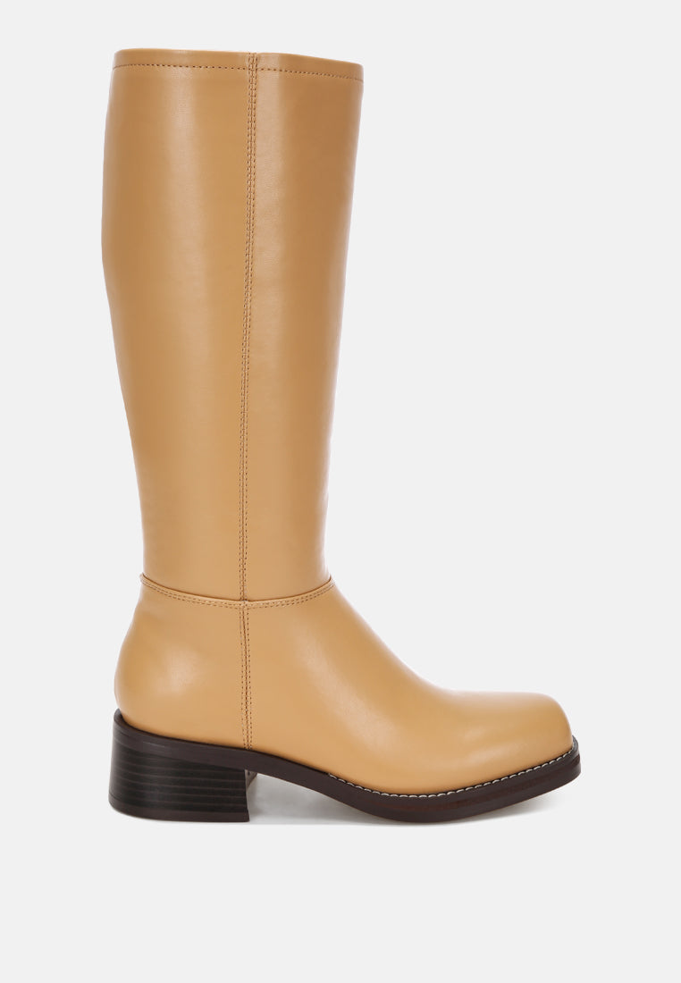 Golda Knee High Block Heel Boots-5