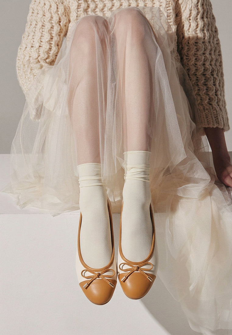 Natania Two Tone Ballet Flats-1