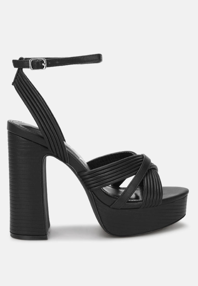 Sinda Ankle Strap Platform Heels-0