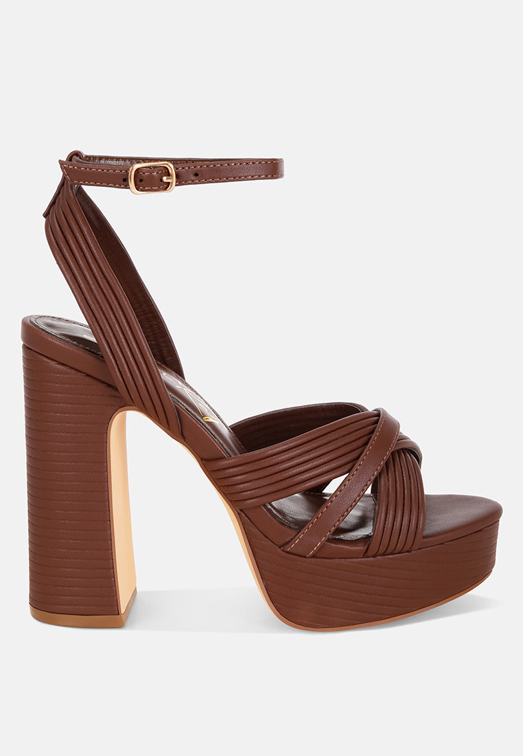 Sinda Ankle Strap Platform Heels-6