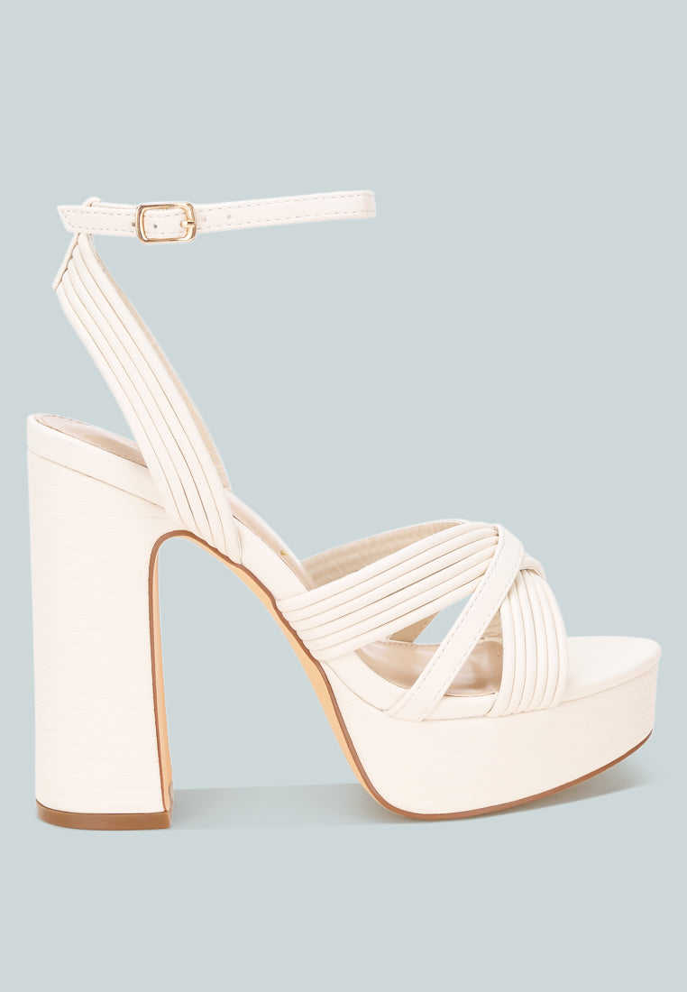Sinda Ankle Strap Platform Heels-5