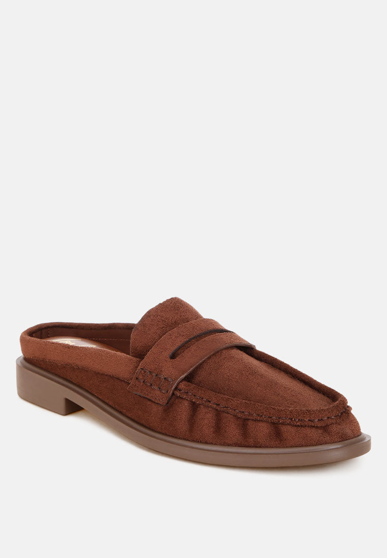 Dalmatia Stretch Fit Pleated Flat Mules-1