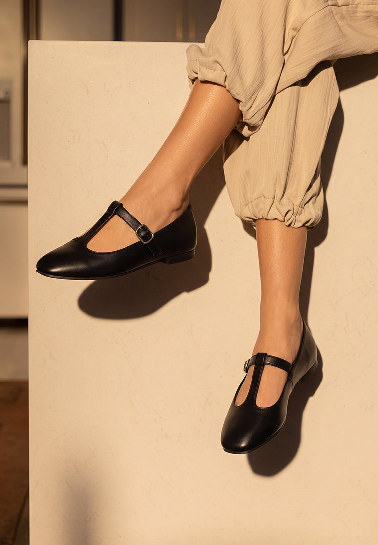 Velsna Pin Buckle Ballet Flats-1