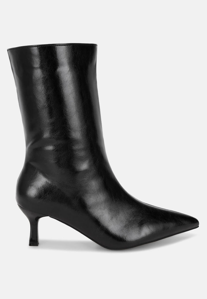 Bumbles Kitten Heel Pointed Toe Boots-0