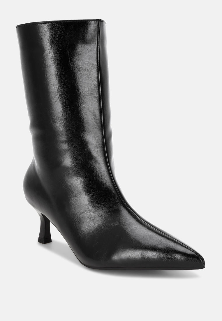 Bumbles Kitten Heel Pointed Toe Boots-1