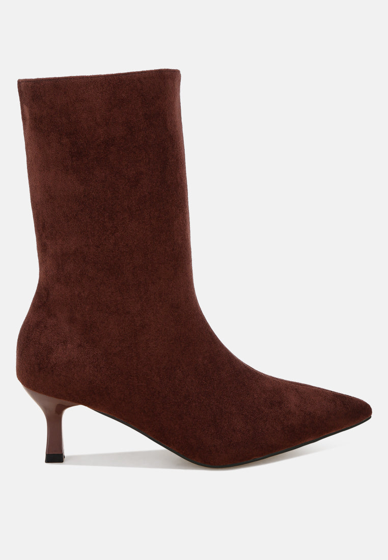 Bumbles Kitten Heel Pointed Toe Boots-5