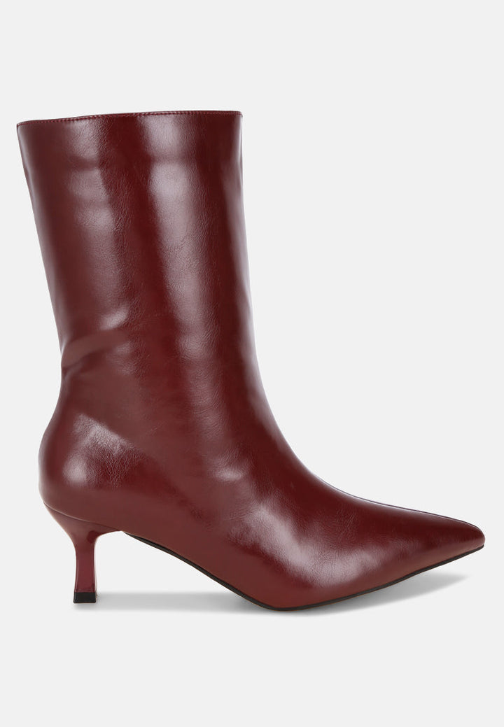 Bumbles Kitten Heel Pointed Toe Boots-8