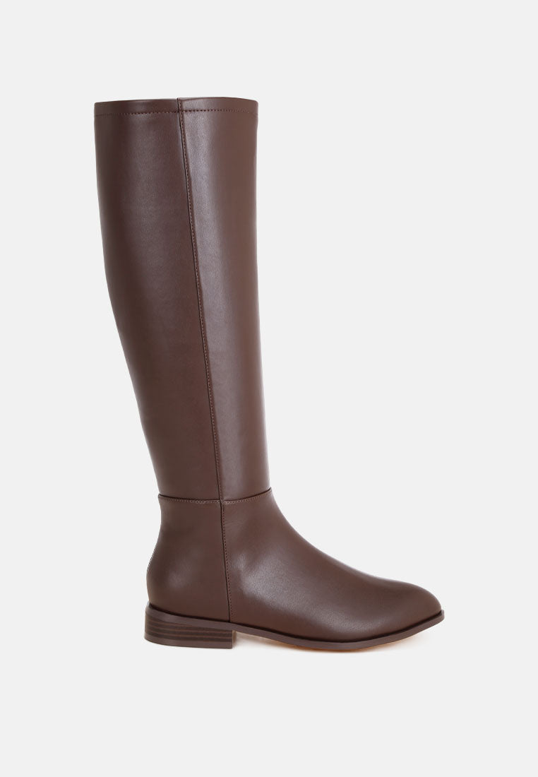 Quartet Low Heel Knee High Boots-5