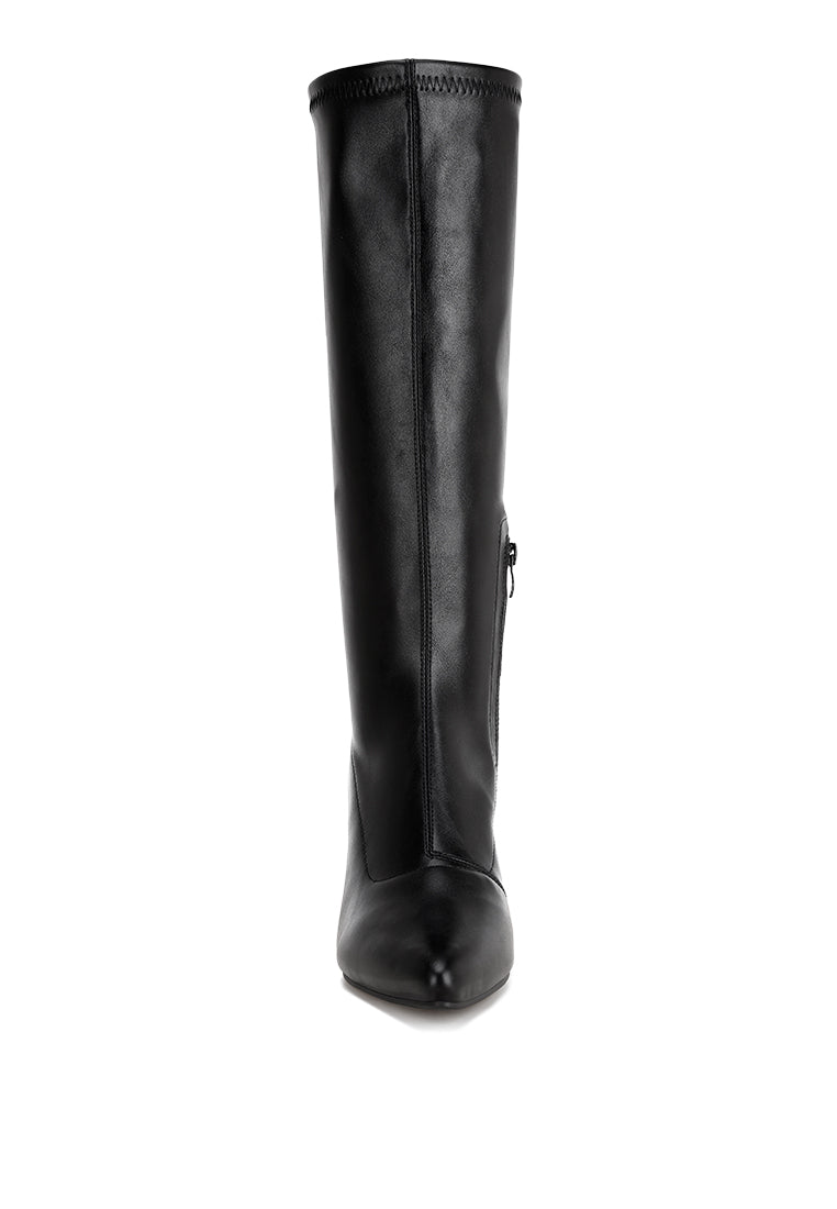Cheyen Pointed Toe Stretchable Wedge Boots-3
