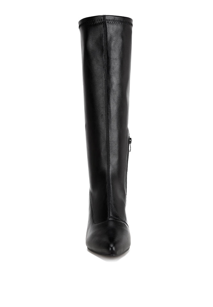 Cheyen Pointed Toe Stretchable Wedge Boots-3
