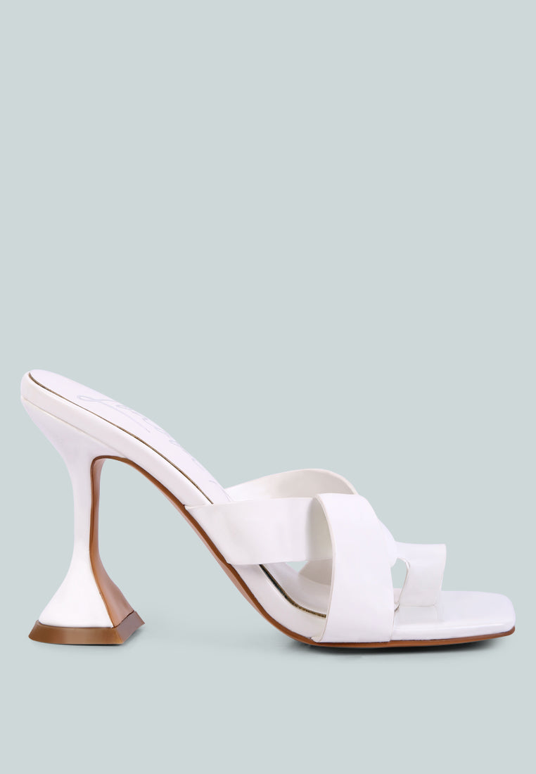 Snatched Intertwined Toe Ring Heeled Sandals-0