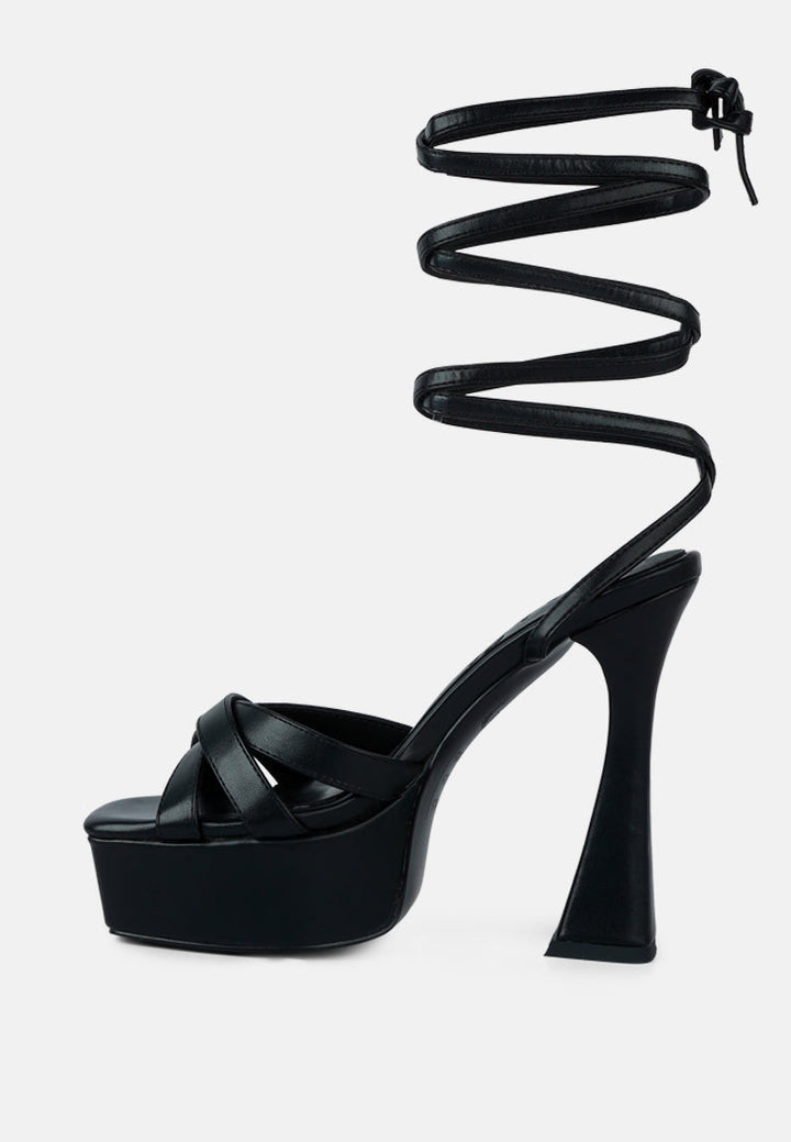 Splitsoul Lace Up High Platform Sandal-2