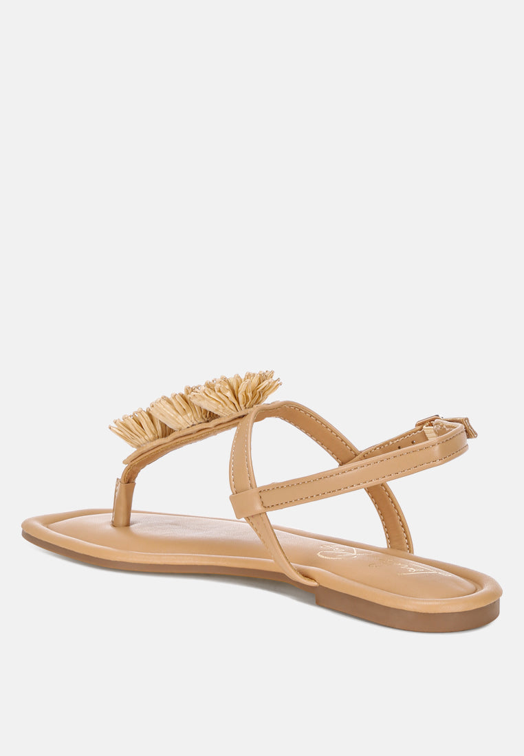 Salwa Floral Applique Thong Sandals-3