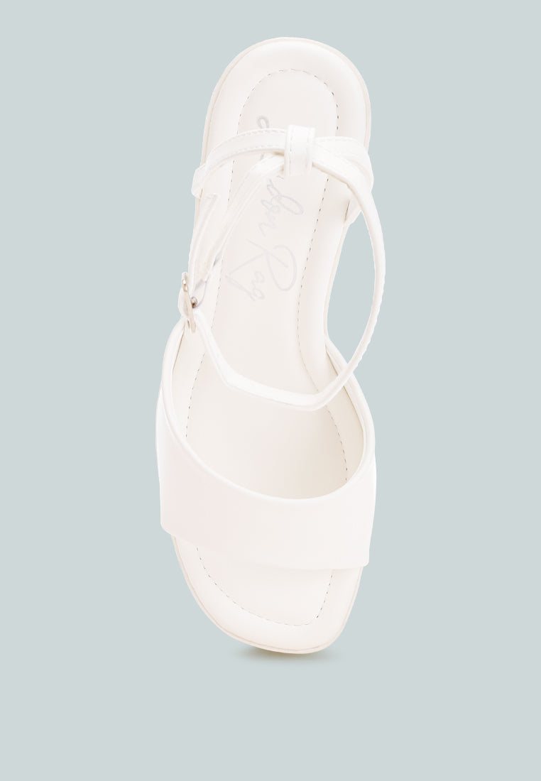 Sangria Solid Platform Faux Leather Wedges-4