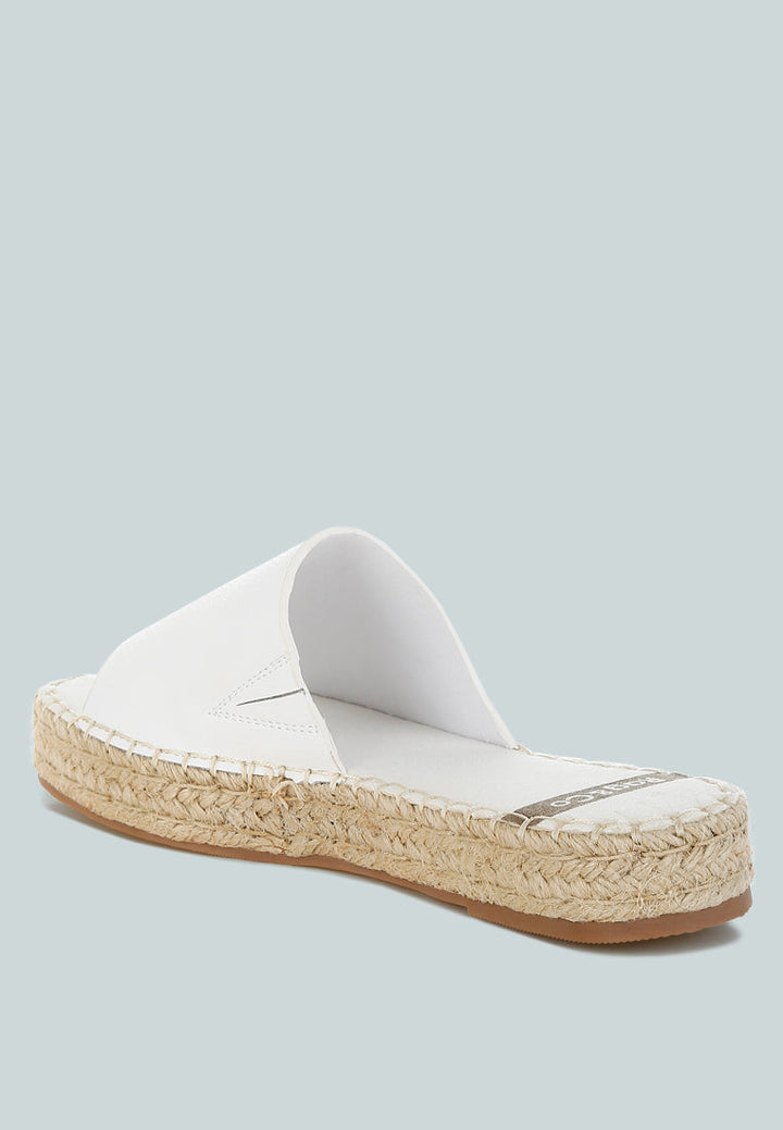 Scalar Genuine Soft Leather Espadrille Flatforms-2