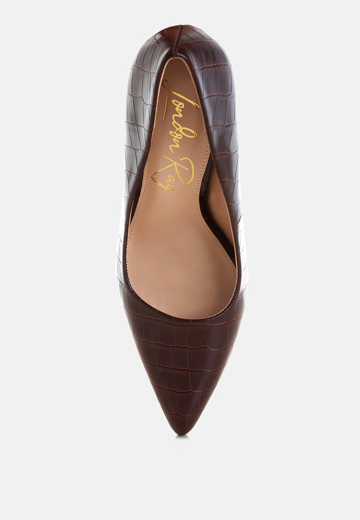 Scheba Sleek Block Heel Pumps-4