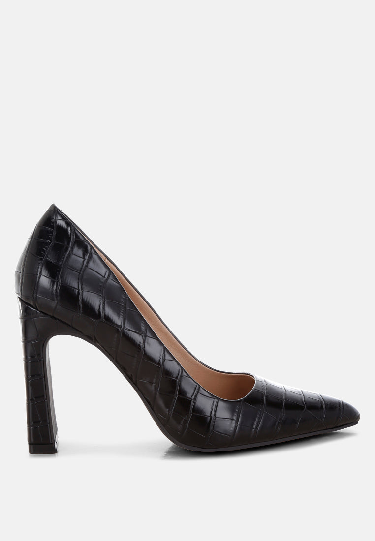 Scheba Sleek Block Heel Pumps-5