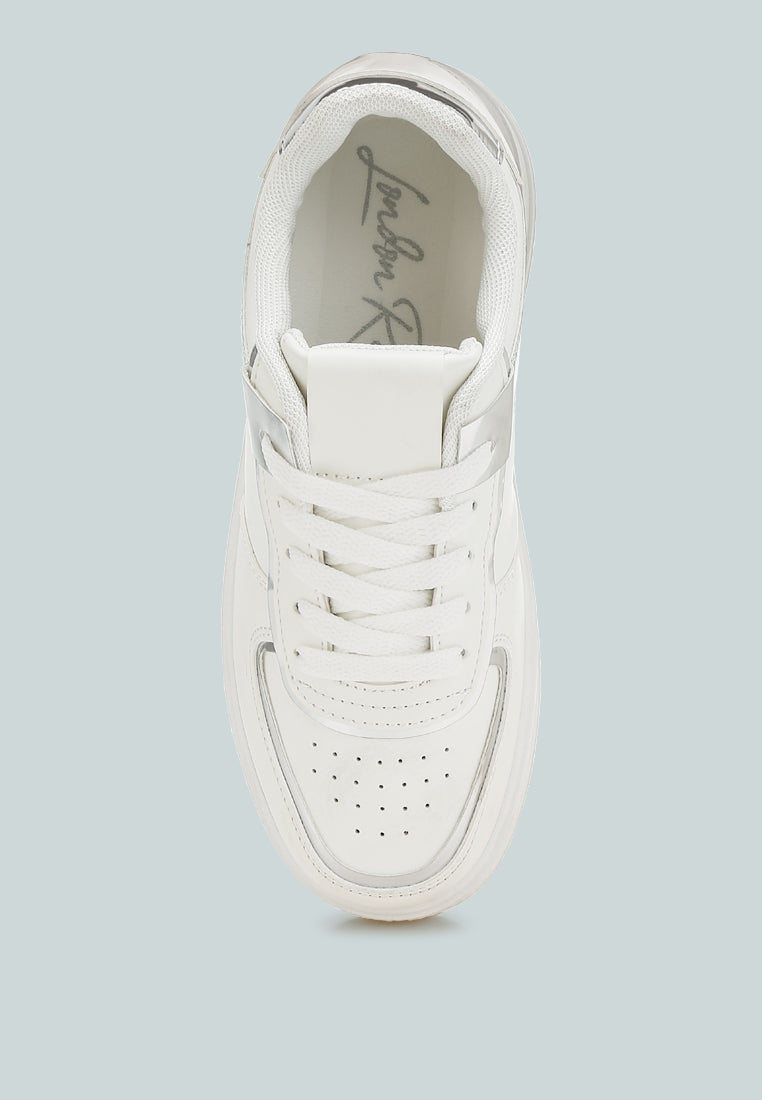 Scouts Metallic Paneling Platform Sneakers-3