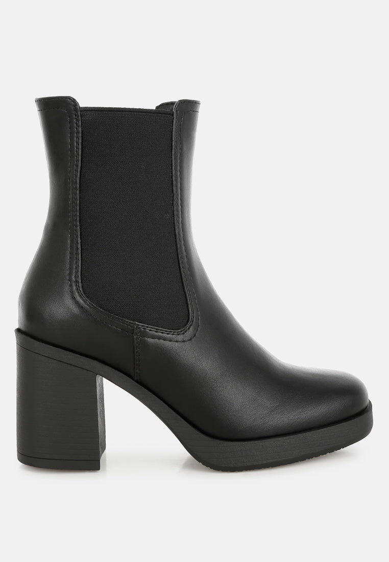 Scuala Faux Leather Chelsea Boots-6