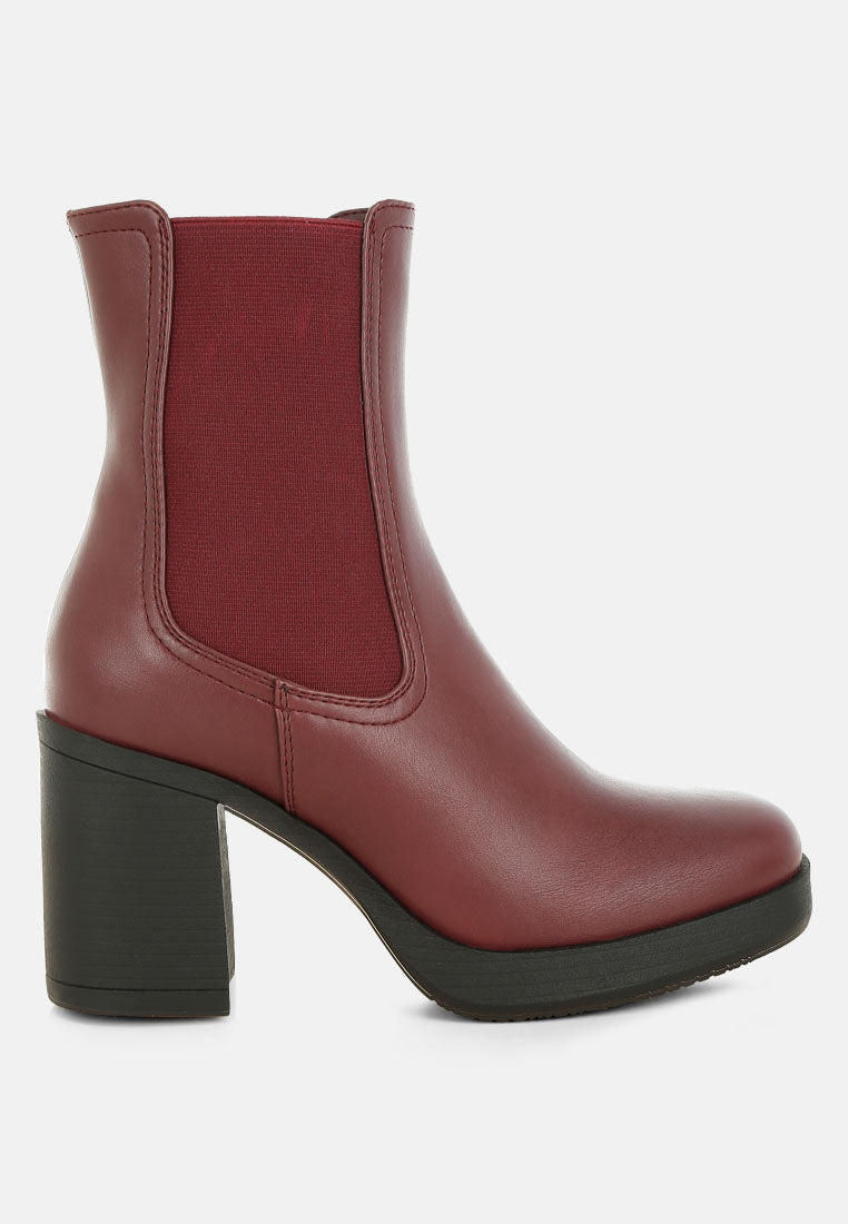 Scuala Faux Leather Chelsea Boots-5