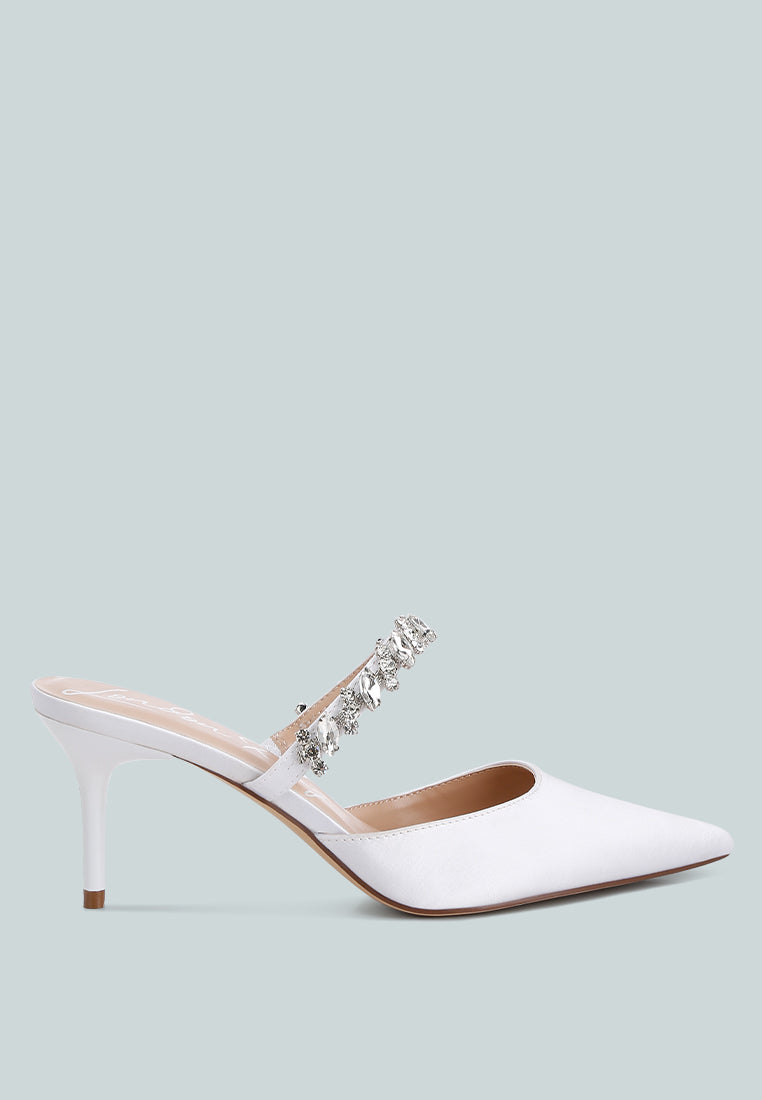 Sena Diamante Stiletto Mules Sandals-5