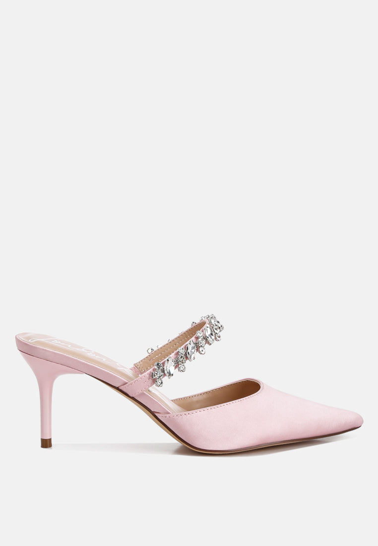 Sena Diamante Stiletto Mules Sandals-6