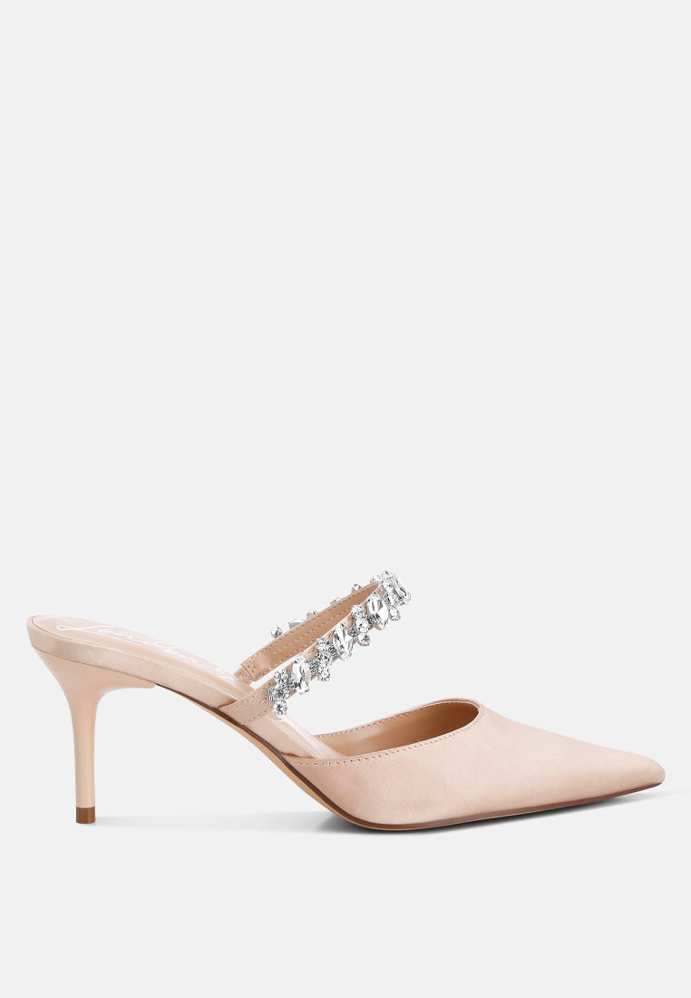 Sena Diamante Stiletto Mules Sandals-0
