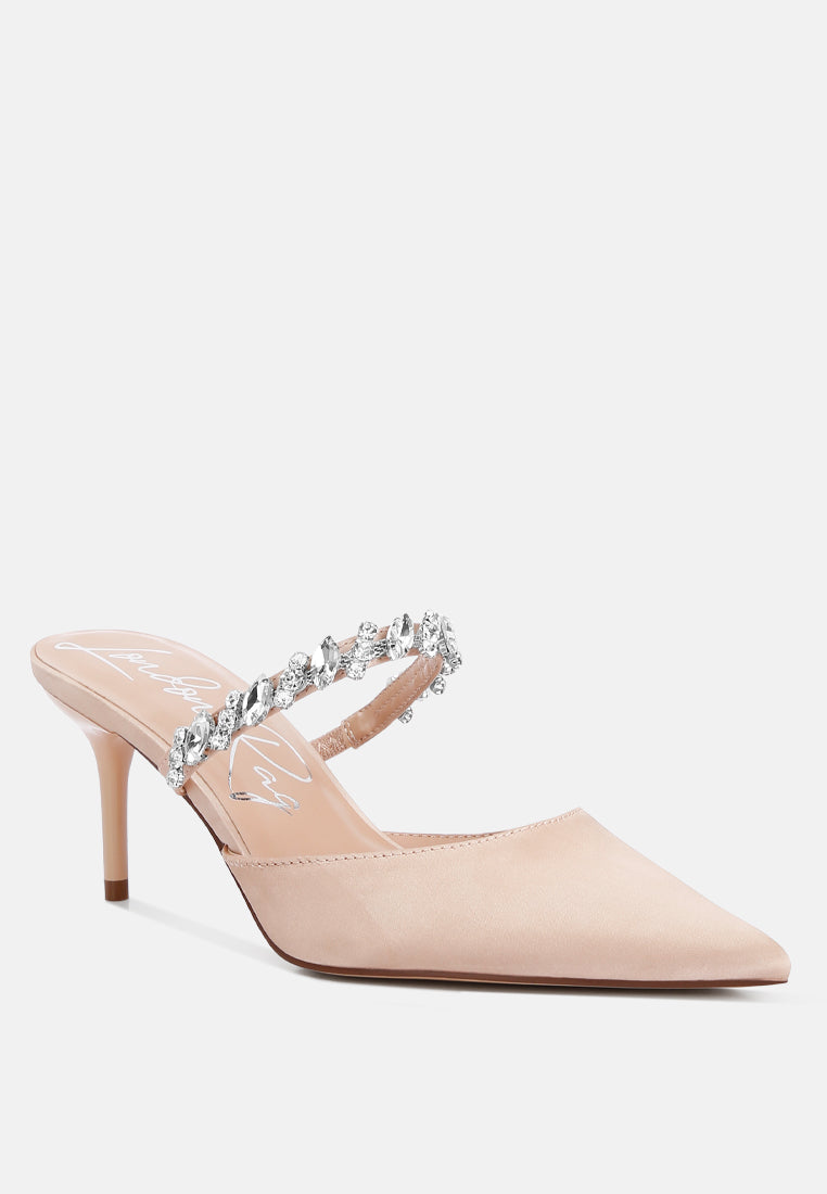 Sena Diamante Stiletto Mules Sandals-1