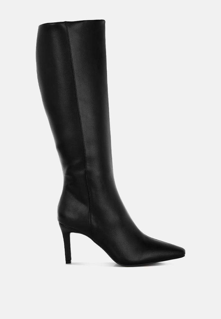 Skara Faux Leather Calf Boots-0