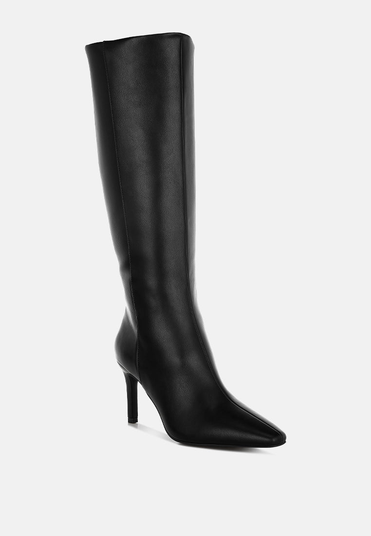 Skara Faux Leather Calf Boots-1
